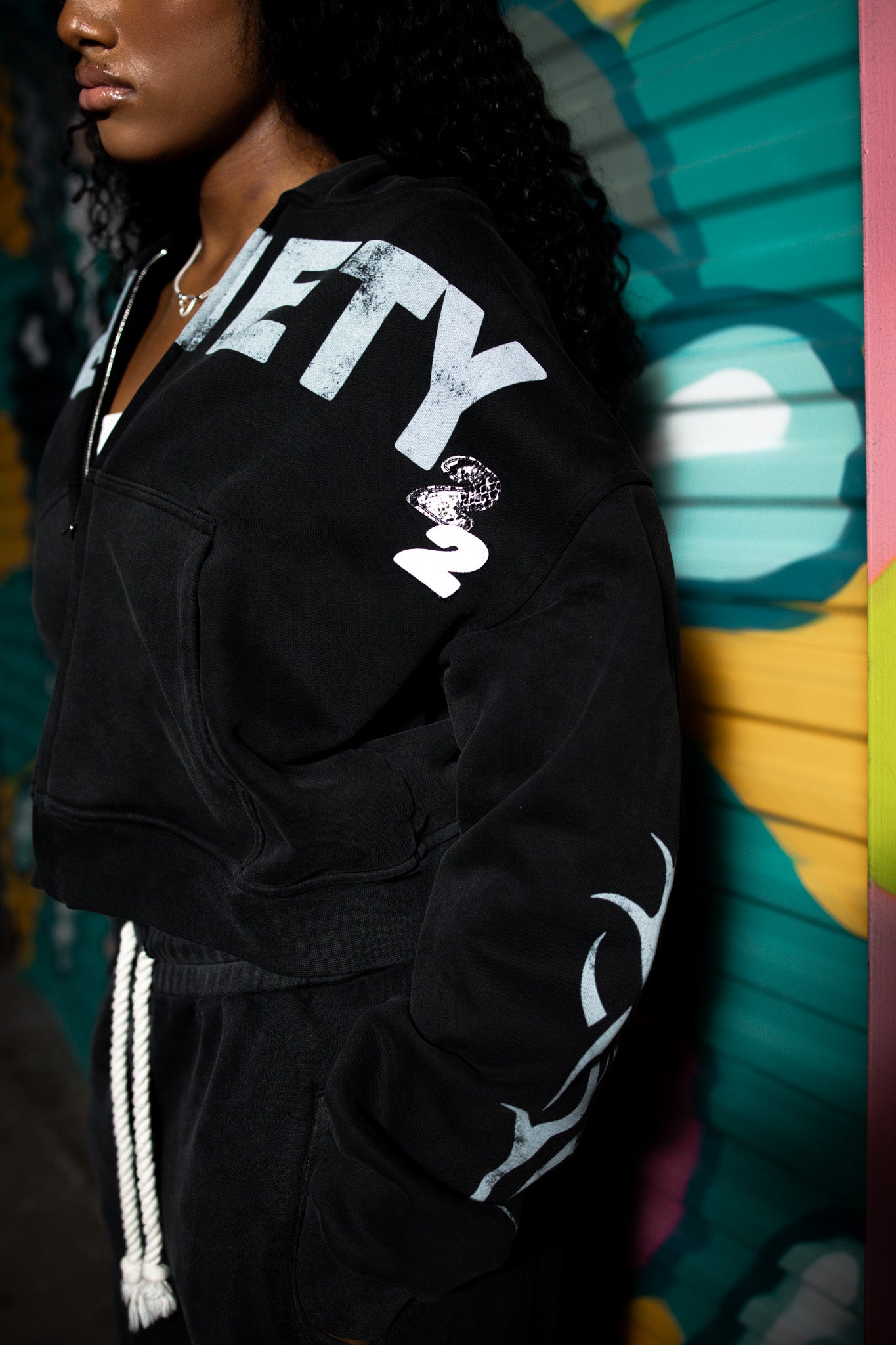 Society 22 "Perfect Timing" Zip-Up Hoodie Black