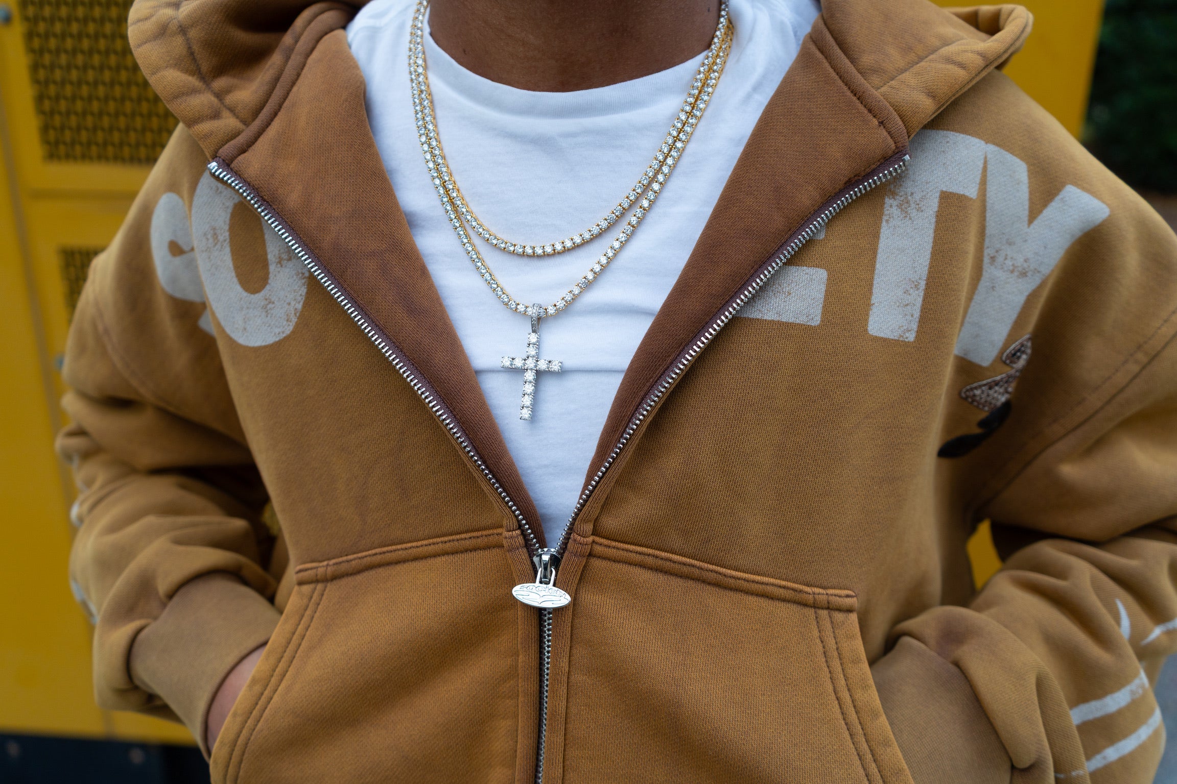 Society 22 "Perfect Timing" Zip-Up Hoodie Brown