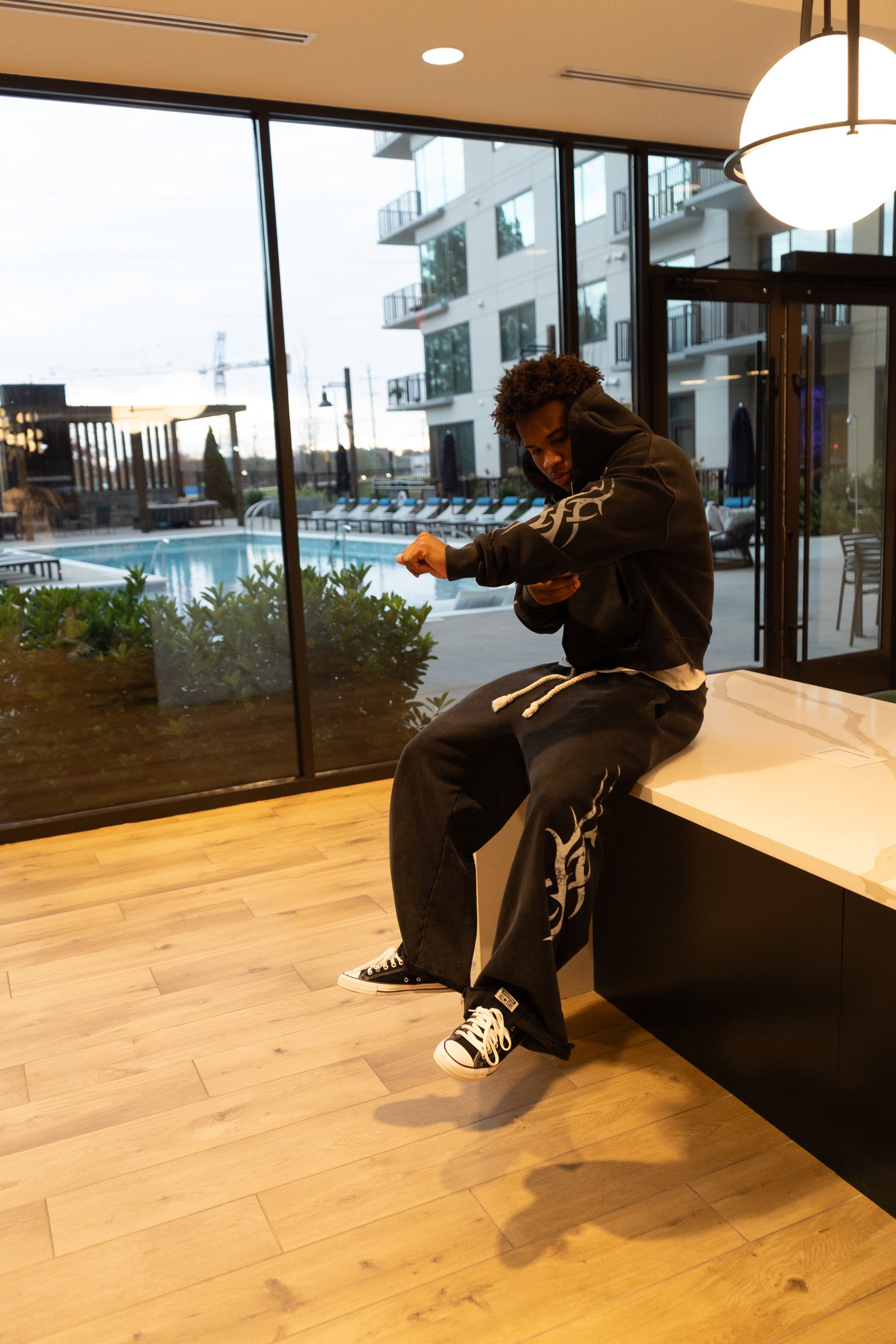 Society 22 "Perfect Timing" Zip-Up Hoodie Black